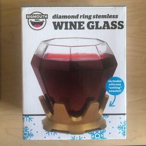 Diamond Ring Wine Glass Coaster Crown Wedding Gag Gift
